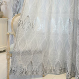 1pc Chic Hollow-Leaf Design Sheer Curtain - Light-Filtering Elegance for Living Room & Bedroom Privacy