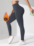 Women's Winter Warm Fleece Lined Sports Leggings, Thermal Yoga Pants, Women's Activewear