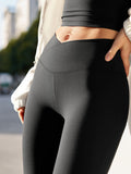 Women's Fleece Lined Bootcut Yoga Pants, High Waisted Crossover Workout Warm Flare Leggings For Women, Women's Activewear