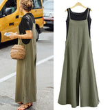 LUTAOTIE  ebay Hot Sale Foreign Trade HOTan and NEWn Women's Clothing Loose One-Piece Wide Leg Pants Casual Jumpsuit