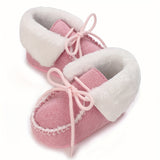 Adorable Soft Fleece Boots for Baby Girls - Comfortable Walking Shoes for Autumn and Winter - Warm, Cozy, and Cute Footwear for Little Ones