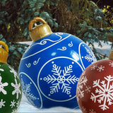 1pc 23.6 Inch Giant Inflatable Christmas Yard Decoration Balloon Ball Outdoor