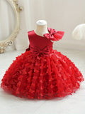 Fluttering Butterfly Tutu Dress - Sleeveless & Bow-Accented - Adorable Flower Girl Princess Outfit for Party Celebrations