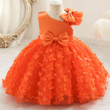 Fluttering Butterfly Tutu Dress - Sleeveless & Bow-Accented - Adorable Flower Girl Princess Outfit for Party Celebrations