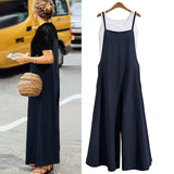 LUTAOTIE  ebay Hot Sale Foreign Trade HOTan and NEWn Women's Clothing Loose One-Piece Wide Leg Pants Casual Jumpsuit