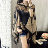 Oversized Paisley Print Chiffon Shawl Thin Breathable Sunscreen Cape Boho Travel Beach Towel Outdoor UV Protection Cardigan Windproof Wrap