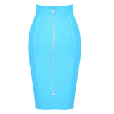 LUTAOTIE Popular   Striped Sexy Bandage Dress European and American Tight Temperament High Waist Sheath Skirt Slimming