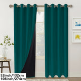 1panel Blackout Curtain With Coated Insulation Simple Grommet Top Curtain For Bedroom Curtains Living Room Home Decoration