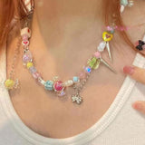 lutaotie Tossing Candies at the Fair Fairy Kei Fairycore Kawaii Choker with Optional Bracelet Set