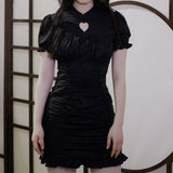 lutaotie Black Cat's Purr Dark Fairycore Dress