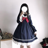 LoveFery Ruffled Puff Sleeve Bowtie Princesscore Dress