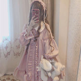 LoveFery Ruffled Puff Sleeve Bowtie Princesscore Dress