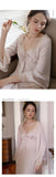 LANFUBEISI Romantic Nightgown Nightwear Princess Women Vintage Sleepwear Satin