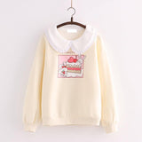 lutaotie Whipped Cream on Cherry Pie Bunny Sweater Top