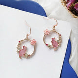 lutaotie Furry Tomodachi Kitten Bunny Fairycore Cottagecore Princescsore Earrings