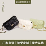 LUTAOTIE  Spring/Summer New Bags Commuter Quilted Chain Shoulder Bag Casual All-Match Messenger Bag Special-Interest Design Bag