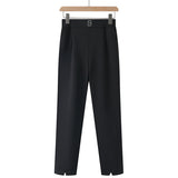 LUTAOTIE  New Summer Thin Casual Mom's Pants Middle-Aged Women's Pants Fashionable Stylish Straight Comfortable Refined Cropped Pants