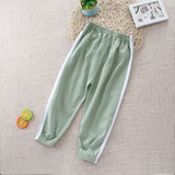 LUTAOTIE Bloomers 23 Spring/Summer New Children's Pants Casual Pants Girls Boys' Pants Ankle-Tied Loose Outer Wear Children's Anti-Mosquito Pants