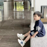 LUTAOTIE Boys' and Girls' Summer Sports Suit  New Korean Style Casual Children Two-Piece Short-Sleeved T-shirt Wide-Leg Pants