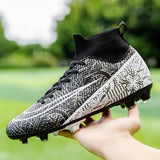 Foreign Trade Popular Style Soccer Shoes High-Top Assassin Spike Track Spikes Shoes Professional Competition Special Wholesale Children's Football Shoes Soccer Shoes