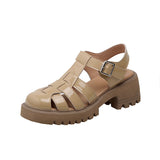 LUTAOTIE New Women's Roman Summer Muffin Chunky Sandals