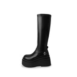 LUTAOTIE  in Stock and Fast Delivery! Stretch Thin Boots Thick Bottom Height Increasing Small Boots Women's below the Knee Long Boots Knight Boots Autumn