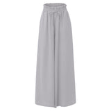 LUTAOTIE  HOT and NEW Cross Border Summer New Women's Wide-Leg Pants Elastic Waistband Wide Leg High Waist Long Culottes for Women in Stock