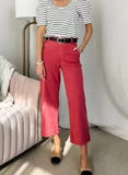 LUTAOTIE  Step in New Fashion All-Matching Bootleg Pants  New Slim Fit Slimming Draping Effect Casual Suit Pants Women