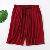 LUTAOTIE Summer plus Size Shorts Men's Modal Casual Home Loose Fifth Pants Thin Home Pants Pajama Pants Middle Pants