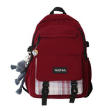 Korean Style Large Capacity Student Schoolbag New Fashion Couple Backpack Ins Trendy Cool Travel Simple Backpack