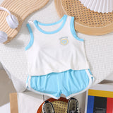 LUTAOTIE Children's Modal Vest Suit Summer Thin Sleeveless for Boy Shorts Two-Piece Girls' Baby Tank Tops Pajamas