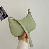 LUTAOTIE  Cross-Border Women's Bag New Fashion Underarm Square Bag Candy Color Simple Small Bag Dumpling Shoulder Bag