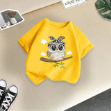 LUTAOTIE Cross-Border Girls T-shirt Short Sleeve  Summer New Western Style Children's Shirt Boys' Half Sleeve Kids Summer Clothing Clothes