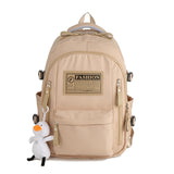 High School Student Bag Korean Style Large Capacity Backpack Autumn and Winter New Simple Solid Color Leisure Travel Computer Backpack