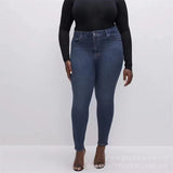 2024  plus Size Stretch Women's Jeans  European and American Large Size Belly Contraction Butt-Lift Underwear