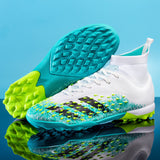 Cross-Border Youth Adult Student Male and Female Long Nail AG Broken Nail High-Top Artificial Grass Training World Cup Soccer Shoes