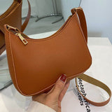 LUTAOTIE  Cross-Border Women's Bag New Fashion Underarm Square Bag Candy Color Simple Small Bag Dumpling Shoulder Bag