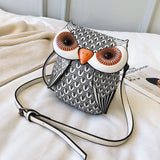 LUTAOTIE  Spring New Fashion Small Cat Bag Cartoon Owl Bag Shoulder Messenger Bag Foreign Trade Flower Printed Small Bag