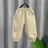 LUTAOTIE Boys' Thin Casual Pants  Summer New Pure Cotton Children's Anti-Mosquito Pants Children Quick-Dry Pants Fashionable Trousers