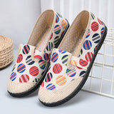 LUTAOTIE Beijing Cloth Shoes Women's Middle-Aged and Elderly Mothers' Shoes Non-Slip Soft Bottom Beef Tendon Bottom Canvas Work Embroidery