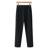 LUTAOTIE  New Summer Thin Casual Mom's Pants Middle-Aged Women's Pants Fashionable Stylish Straight Comfortable Refined Cropped Pants