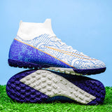 Foreign Trade Popular Style Soccer Shoes High-Top Assassin Spike Track Spikes Shoes Professional Competition Special Wholesale Children's Football Shoes Soccer Shoes