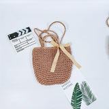 LUTAOTIE  Factory Direct Supply Thickened Lining Bow Straw Bag Woven Portable Beach Bag Japanese and Korean Style Fresh Straw Bag