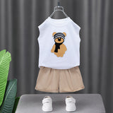 LUTAOTIE Boys Summer Vest Shorts Set  New Baby Cool Handsome Sleeveless Sports Thin Section Summer Clothes Children's Wear Wholesale