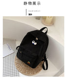 Corduroy Backpack Bag Women's Fashion All-Matching Korean Style Cute Refreshing Campus Backpack Ins Style Class Schoolbag