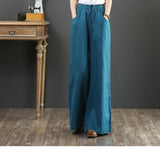 LUTAOTIE  16 Colors  Spring and Summer Korean Style Artistic Cotton Linen Women's Pants Loose plus Size Wide Leg Pants High-Waist Mopping Pants Straight