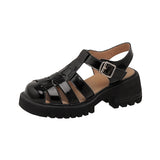 LUTAOTIE New Women's Roman Summer Muffin Chunky Sandals