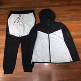 LUTAOTIE Casual Sports Hooded Men's Side Zipper 490 and 163 Suit