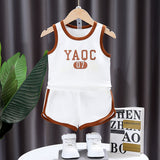 LUTAOTIE Boys Summer Vest Shorts Set  New Baby Cool Handsome Sleeveless Sports Thin Section Summer Clothes Children's Wear Wholesale