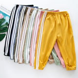 LUTAOTIE Bloomers 23 Spring/Summer New Children's Pants Casual Pants Girls Boys' Pants Ankle-Tied Loose Outer Wear Children's Anti-Mosquito Pants